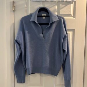 Club Monaco Cashmere Blue V-Neck Sweater
